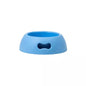 Indestructible eco-friendly bowl for pets, Azzurro color, with non-slip rubber feet and handle.